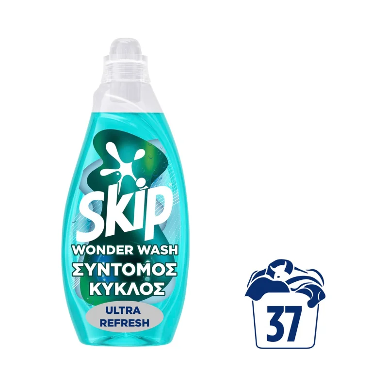 SKIP Wonder Wash Απορρυπαντικό Πλυντηρίου Ρούχων Υγρό Ultra Refresh 37 πλύσεις