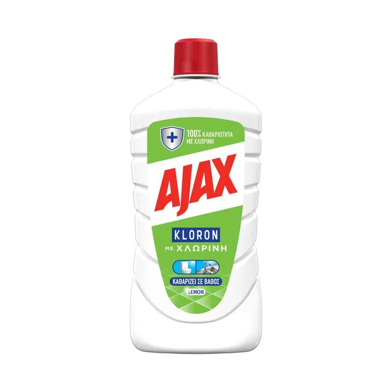 AJAX Kloron Καθαριστικό για Όλες τις Επιφάνειες με Χλωρίνη Lemon 1lt