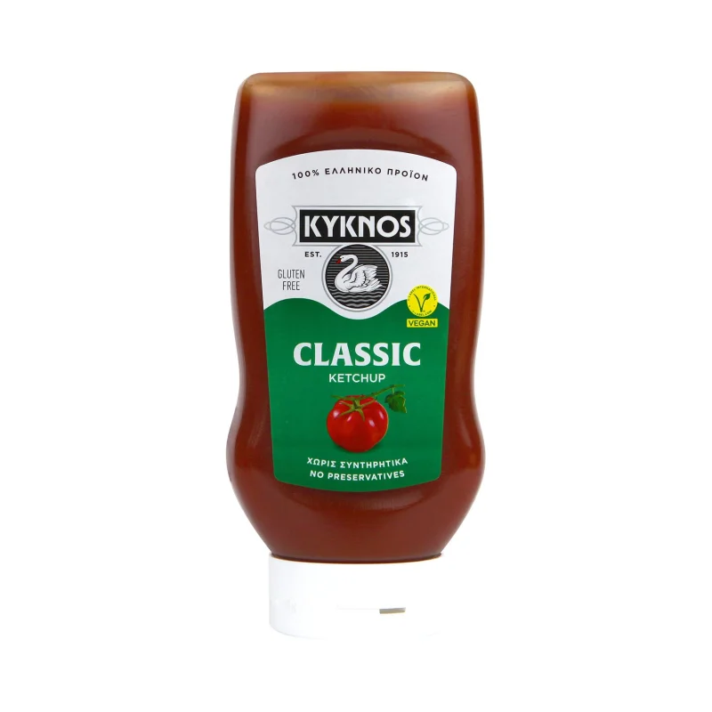 KYKNOS Κέτσαπ Classic Vegan Χωρίς γλουτένη 560g