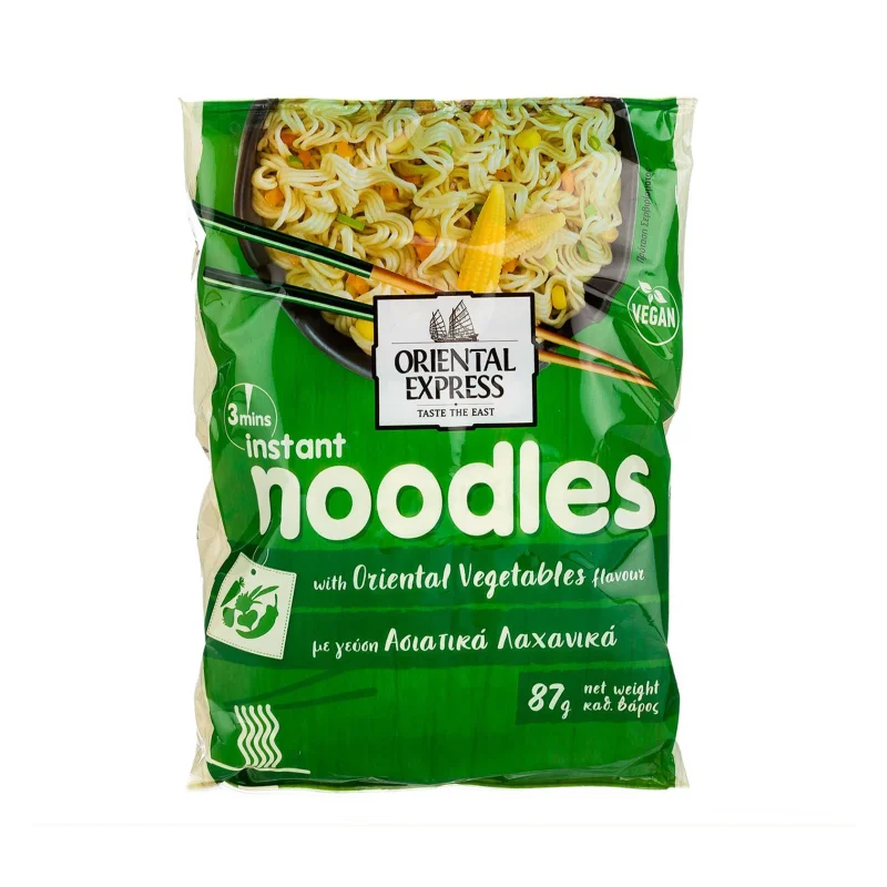 ORIENTAL EXPRESS Instant Noodles με γεύση Ασιατικά Λαχανικά Vegan 87g