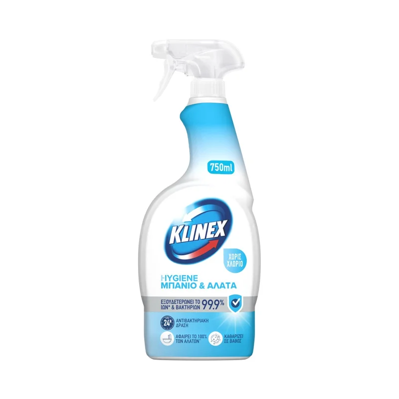 KLINEX Hygiene Καθαριστικό Σπρέι Μπάνιο & Άλατα Χωρίς Χλώριο 750ml