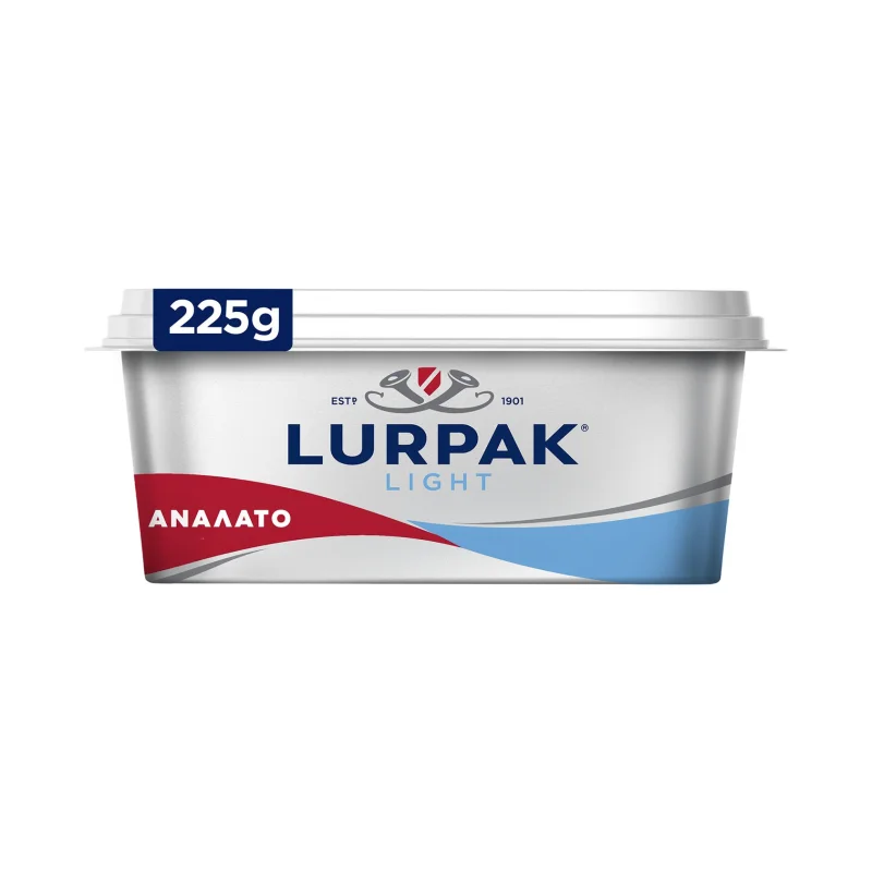 LURPAK Light Μείγμα Λιπαρών Υλών για Επάλειψη με Μειωμένα Λιπαρά Ανάλατο 225g