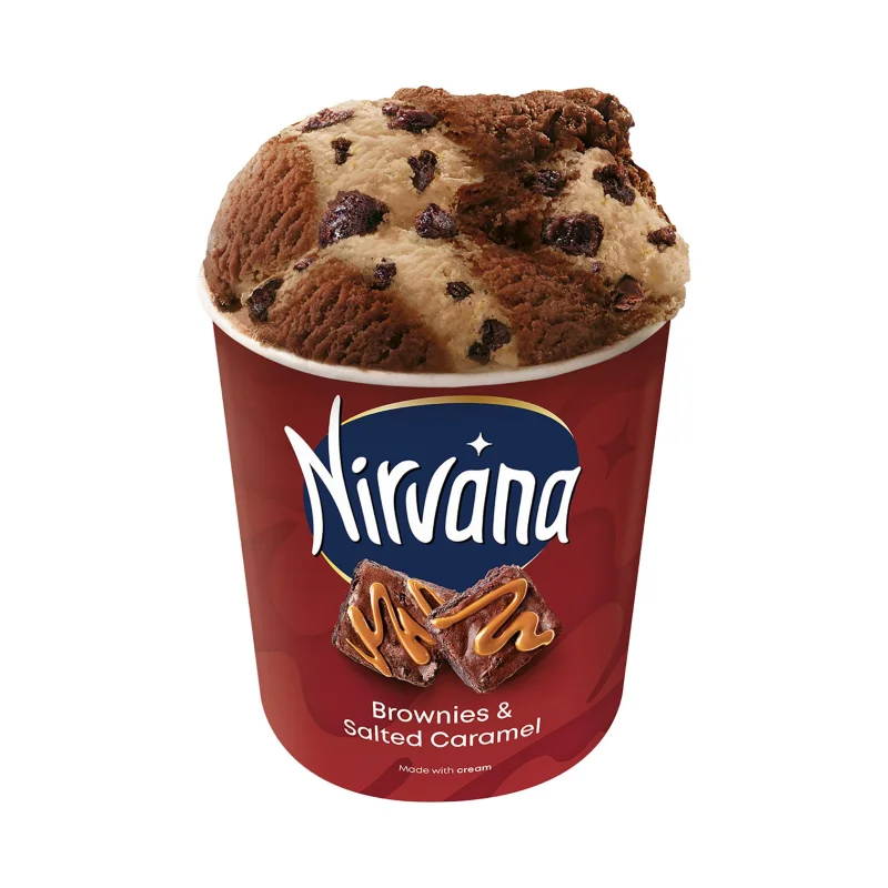 NIRVANA Παγωτό Brownies & Salted Caramel 302g (420ml)