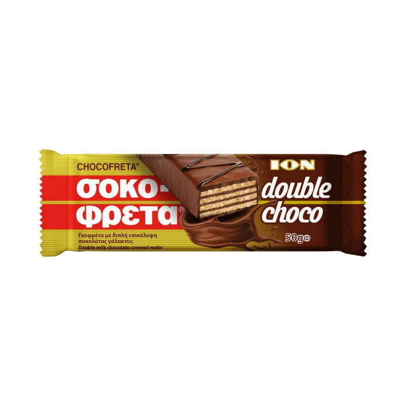 ΙΟΝ Σοκοφρέτα Γκοφρέτα Σοκολάτας Γάλακτος Double Choco 50g