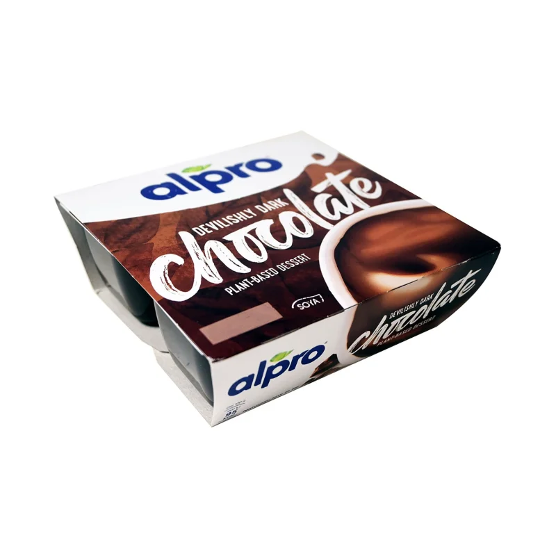 ALPRO Επιδόρπιο Σόγιας με Μαύρη Σοκολάτα Vegan Χωρίς γλουτένη 4x125g