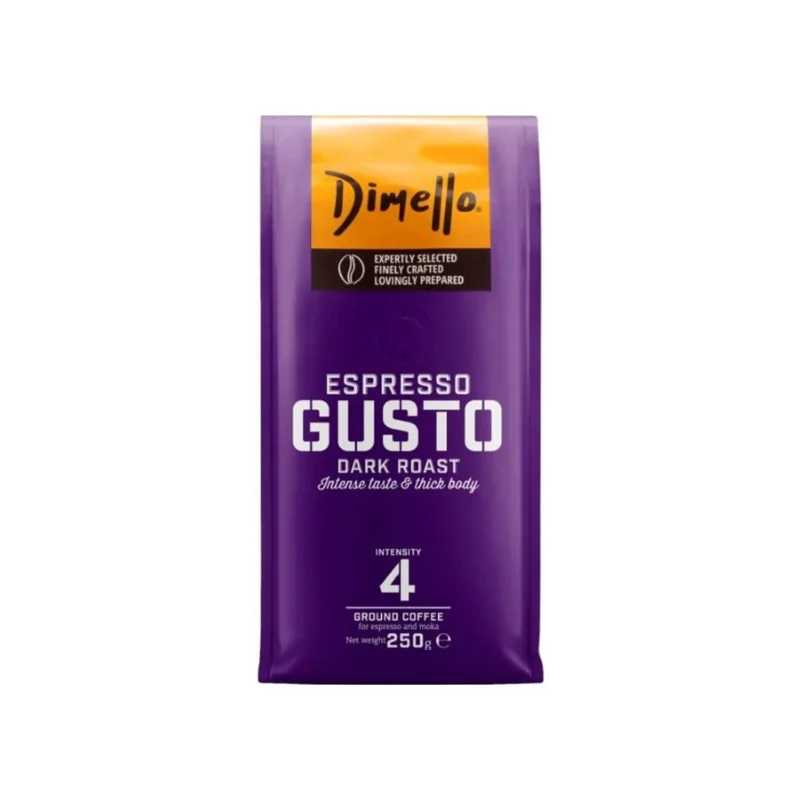 Dimello Gusto dark roast καφές espresso αλεσμένος 250g