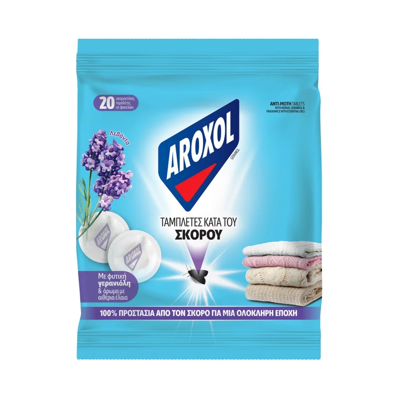 AROXOL Σκοροκτόνες Ταμπλέτες με Άρωμα Λεβάντας 20τεμ