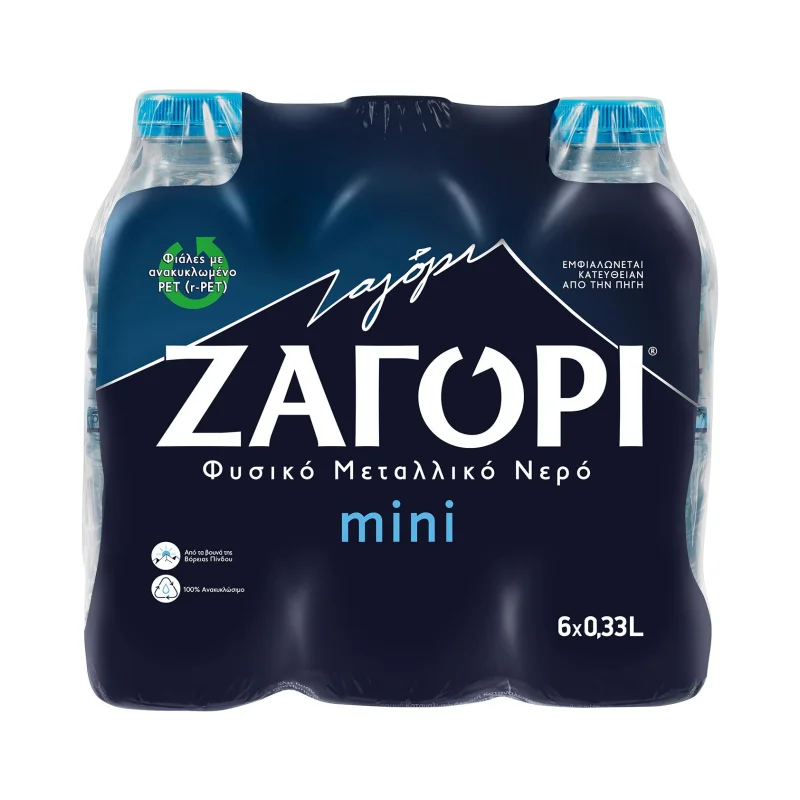 ΖΑΓΟΡΙ Mini Φυσικό Μεταλλικό Νερό 6x330ml