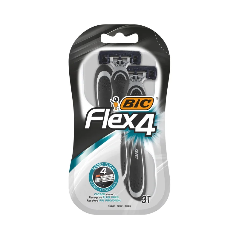 BIC Flex4 Ξυραφάκια Μιας Χρήσης 4 Λεπίδες 3τεμ