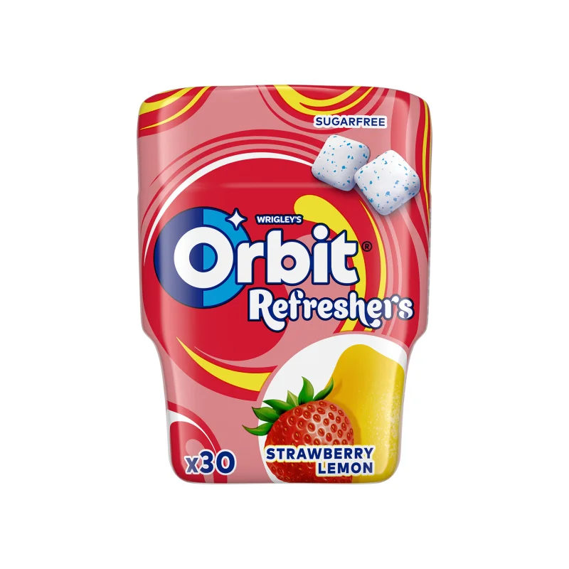 Orbit Refreshers τσίχλες strawberry lemon 67g
