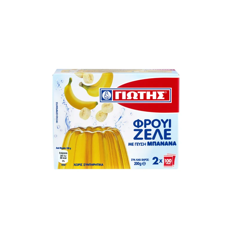 Γιώτης φρουί ζελέ σε σκόνη μπανάνα 2x100g