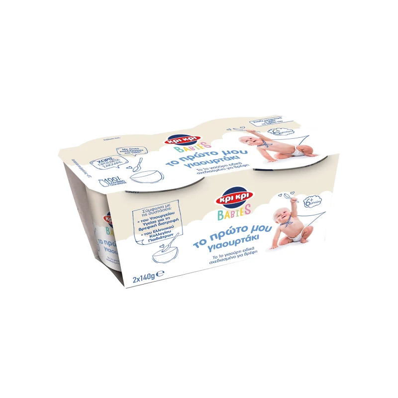 Κρι Κρι Babies γιαούρτι παιδικό 6+ μηνών 2x140g