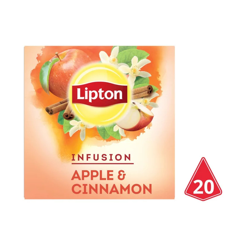 LIPTON Αφέψημα Φρούτων Μήλο & Κανέλα 20 φακελάκια πυραμίδα 44g