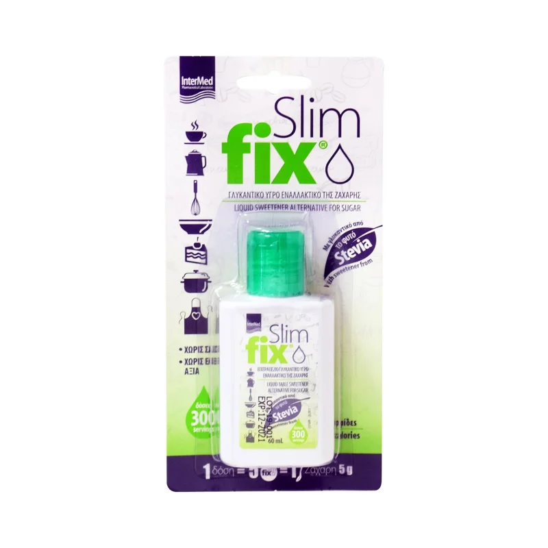 INTERMED Slim Fix Γλυκαντικό Υγρό με Στέβια 60ml
