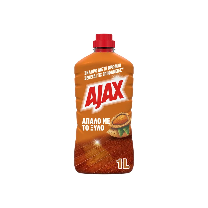 Ajax Ξύλο & παρκέ υγρό καθαριστικό πατώματος με έλαιο αμυγδάλου 1lt