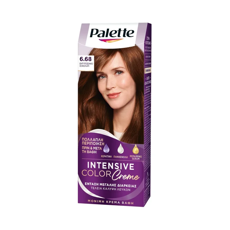 PALETTE Intensive Color Creme Βαφή Μαλλιών Νο6.68 Εντυπωσιακό Σοκολατί