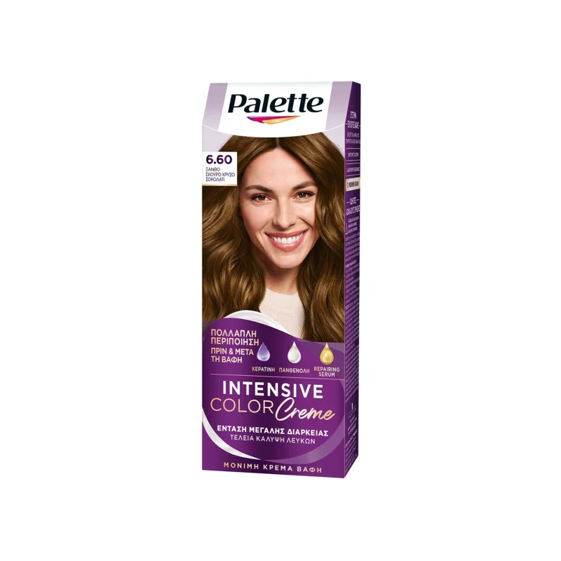 Palette Intensive Color Creme βαφή μαλλιών ξανθό σκούρο χρυσό σοκολατί Nο. 6. 60 110ml
