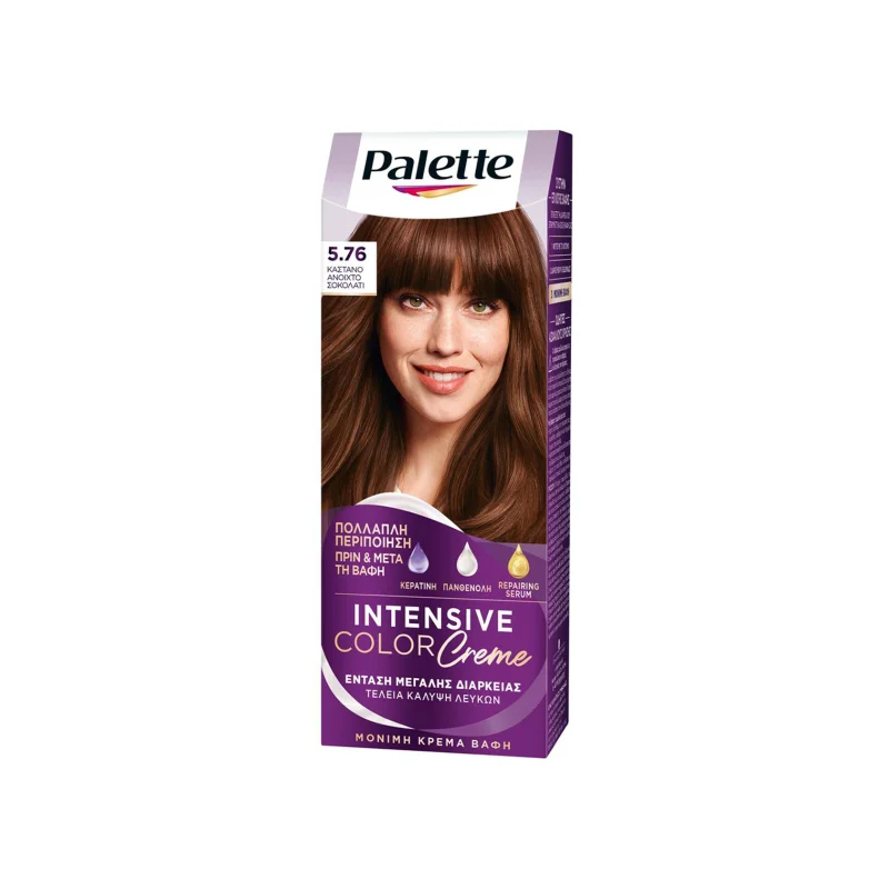 Palette Intensive Color Creme βαφή μαλλιών καστανο ανοιχτό σοκολατί Nο 5. 76 110ml