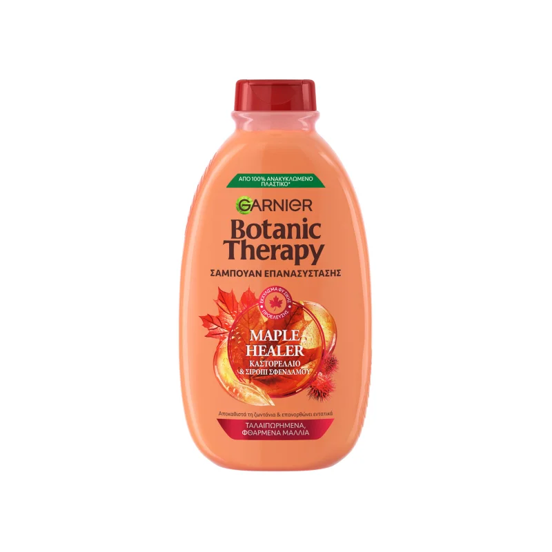 Garnier Botanic Therapy σαμπουάν μαλλιών καστορέλαιο & σφενδαμος , ταλαιπωρημένα φθαρμένα μαλλιά 400ml