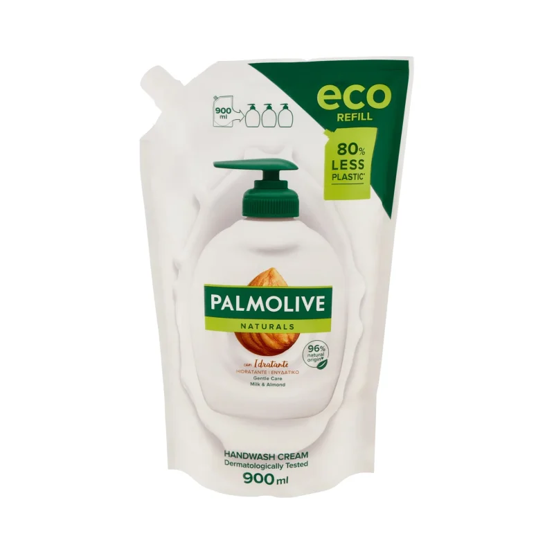 PALMOLIVE Naturals Κρεμοσάπουνο Αμύγδαλο & Γάλα Ανταλλακτικό Σακουλάκι Vegan 900ml