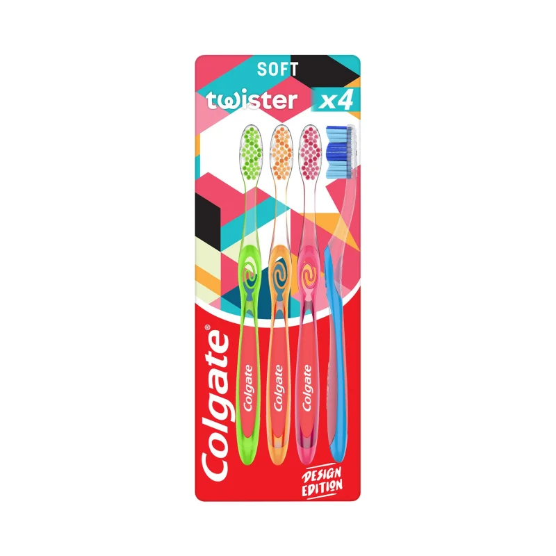 COLGATE Twister Οδοντόβουρτσα μαλακή 4τεμ