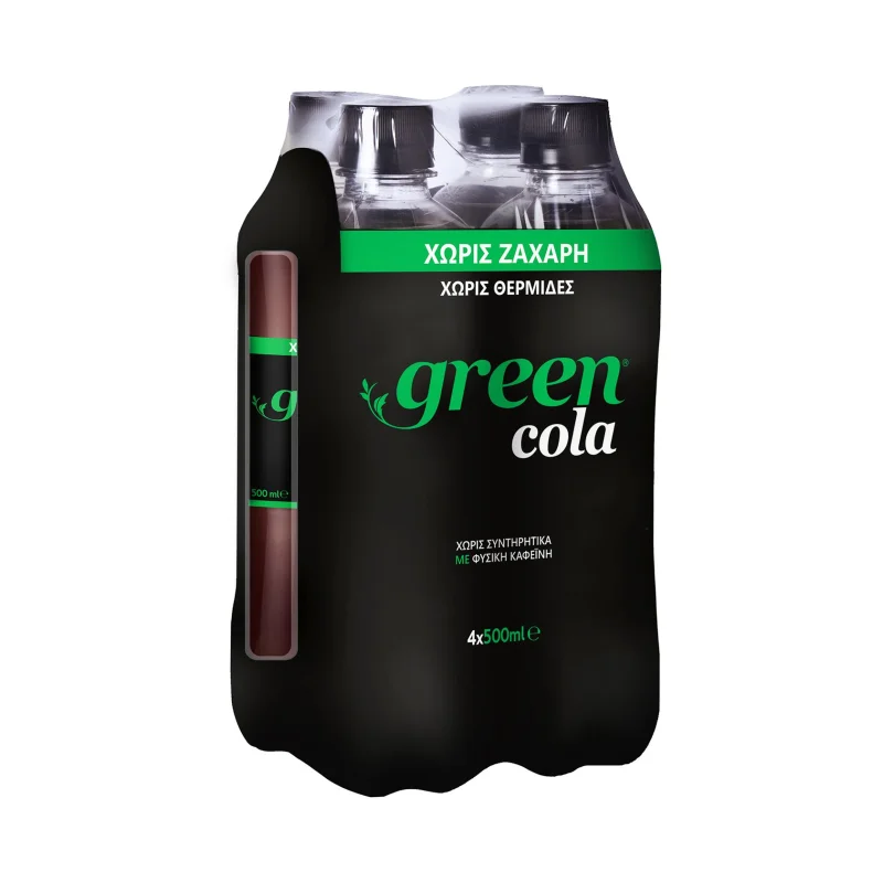 GREEN Cola Χωρίς ζάχαρη 4x500ml