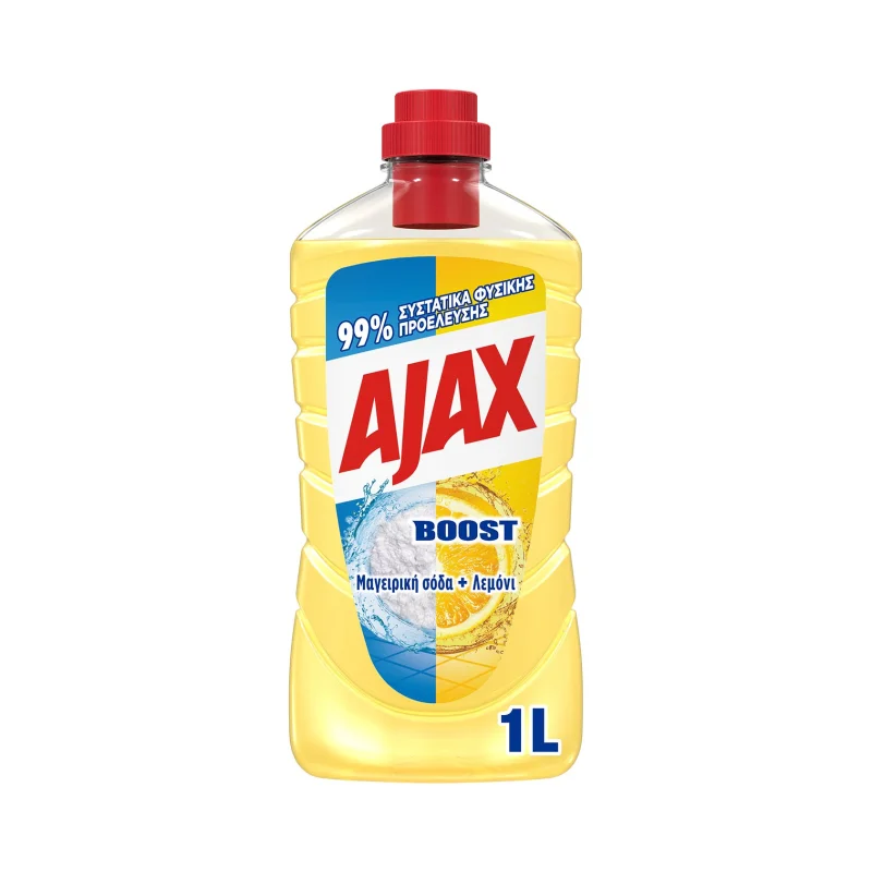 AJAX Boost Καθαριστικό Πατώματος Μαγειρική Σόδα & Λεμόνι 1lt