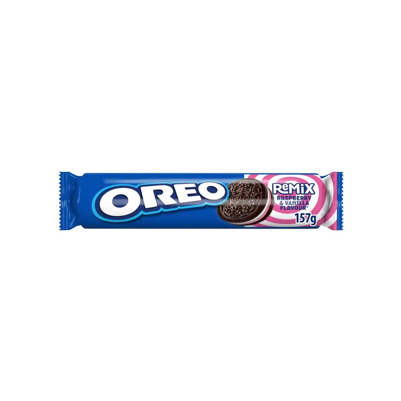 Oreo Remix μπισκότα γεμιστά raspberry & vanilla 157g