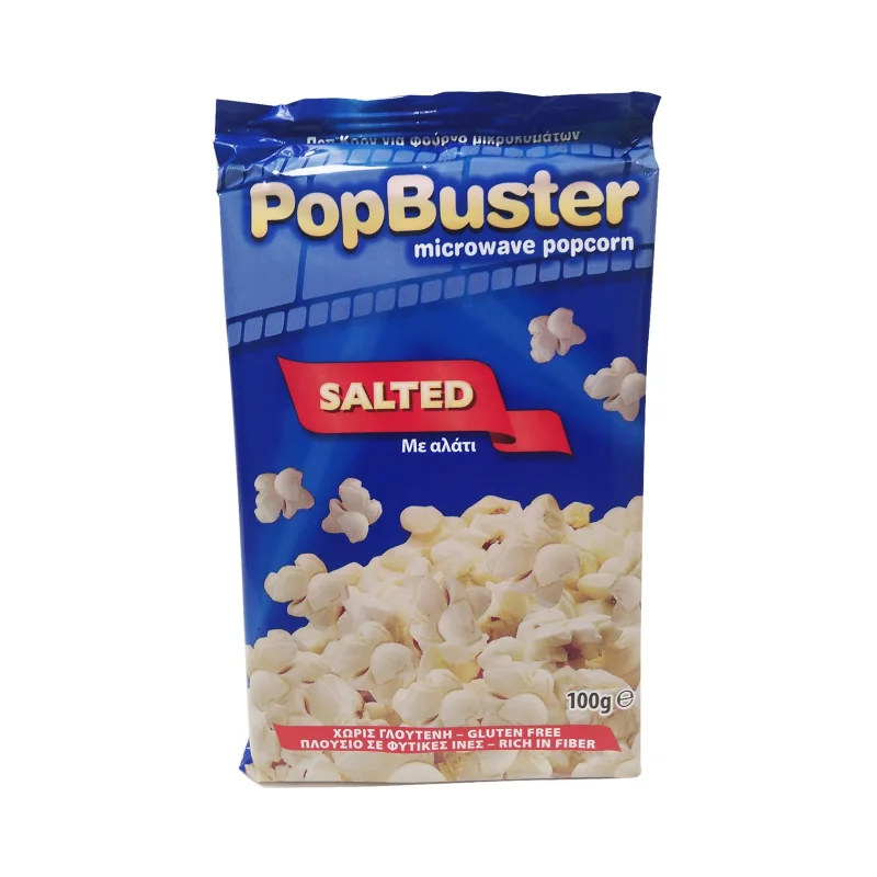 POPBUSTER Ποπ Κορν με Αλάτι Χωρίς γλουτένη 100g
