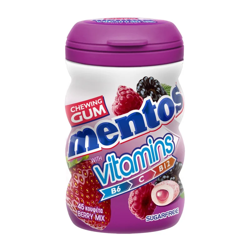 MENTOS WITH VITAMINS BERRY SUG. FREE BIG BOTTLE