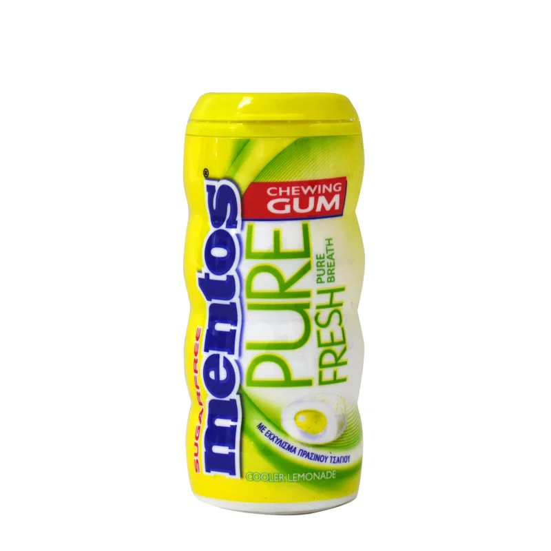 Mentos Pure Fresh τσίχλες cooler lemonade & εκχύλισμα πρασινου τσαγιού 28g