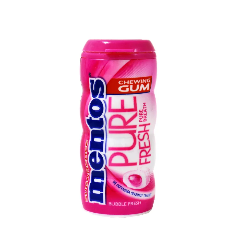 Mentos Pure Fresh τσίχλες bubble fresh & εκχύλισμα πράσινου τσαγιού 28g