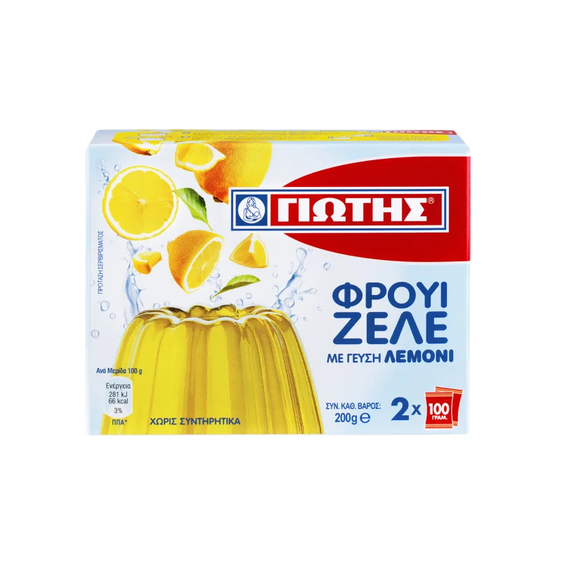 Γιώτης φρουί ζελέ σε σκόνη λεμόνι 2x100g