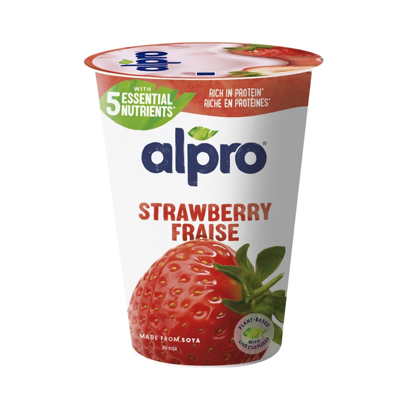 ALPRO Επιδόρπιο Σόγιας Φράουλα Vegan Χωρίς γλουτένη Χωρίς λακτόζη 500g