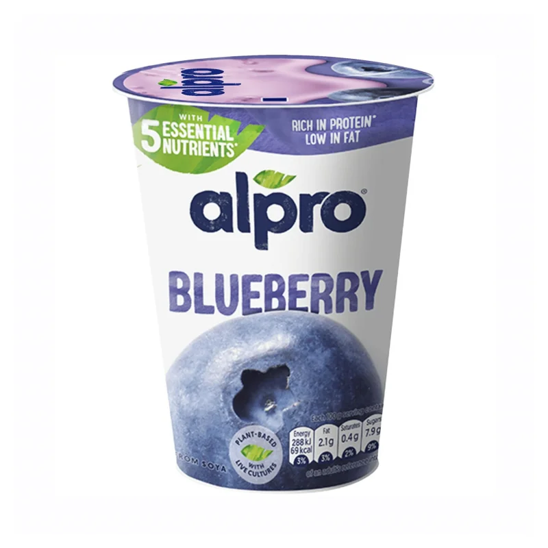 ALPRO Επιδόρπιο Σόγιας Βlueberry Vegan Χωρίς γλουτένη Χωρίς λακτόζη 500g