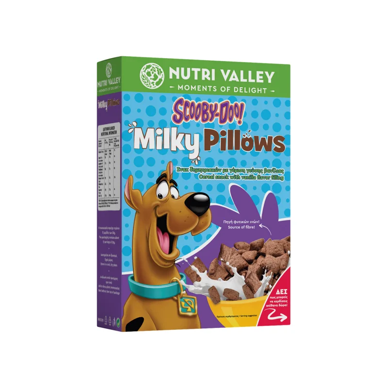 Nutri Valley Scooby doo δημητριακά παιδικά milky pillows 375g