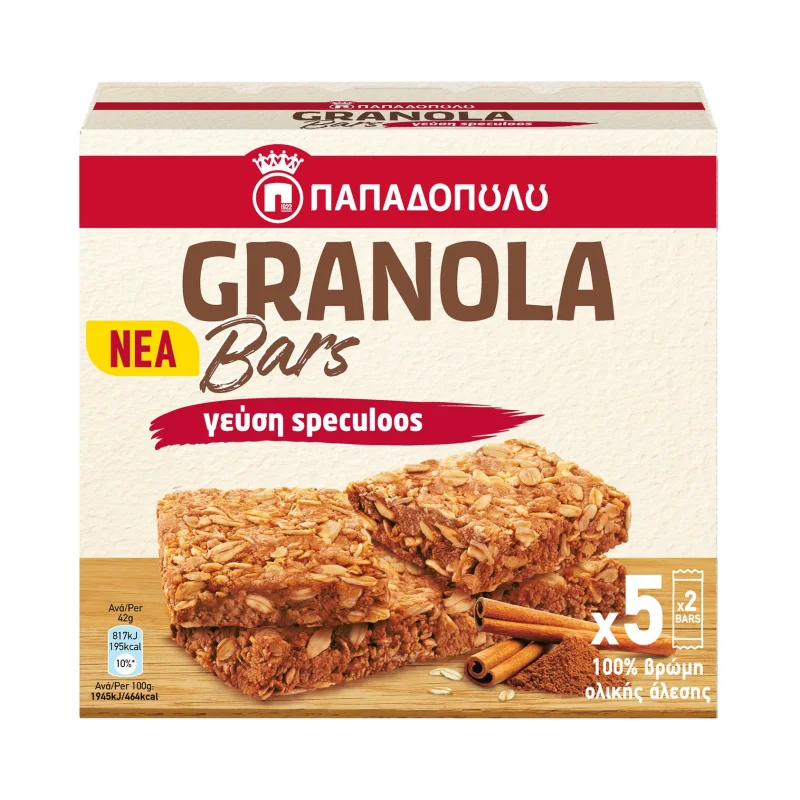 ΠΑΠΑΔΟΠΟΥΛΟΥ Granola Μπάρες με γεύση Speculoos 5x42g