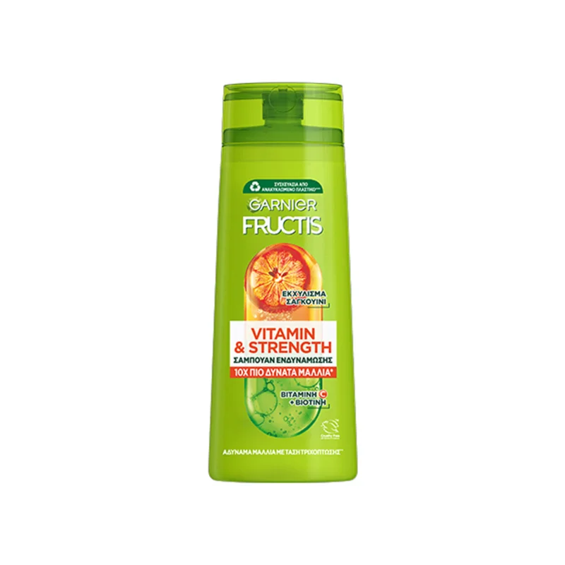 Fructis Vitamin & strength σαμπουάν μαλλιών εκχύλισμα σαγκουϊνι 400ml