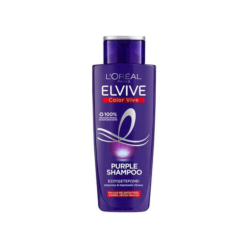 Elvive Purple σαμπουάν μαλλιών μαλλιά με ανταύγειες, ξανθά, λευκά 200ml