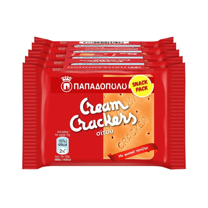 ΠΑΠΑΔΟΠΟΥΛΟΥ Cream Crackers Σίτου 5x43g