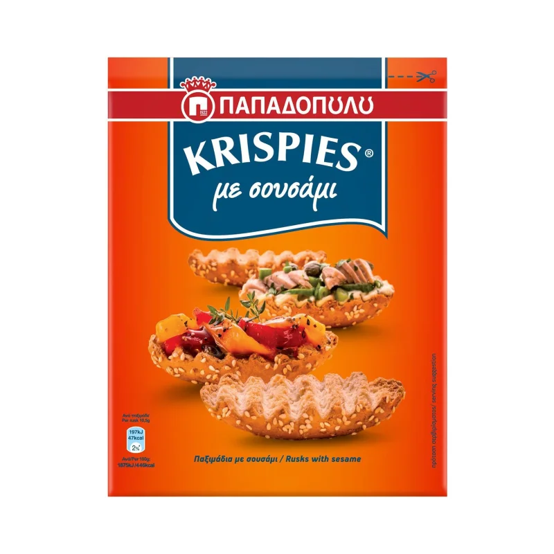 Krispies Παξιμάδια με Σουσάμι Vegan 200gr