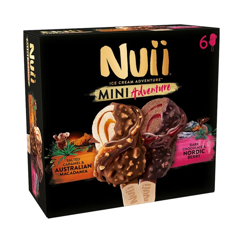 NUII Mini Adventure Ξυλάκια Australian Macadamia & Nordic Berry Χωρίς γλουτένη 6τεμ 253g (330ml)