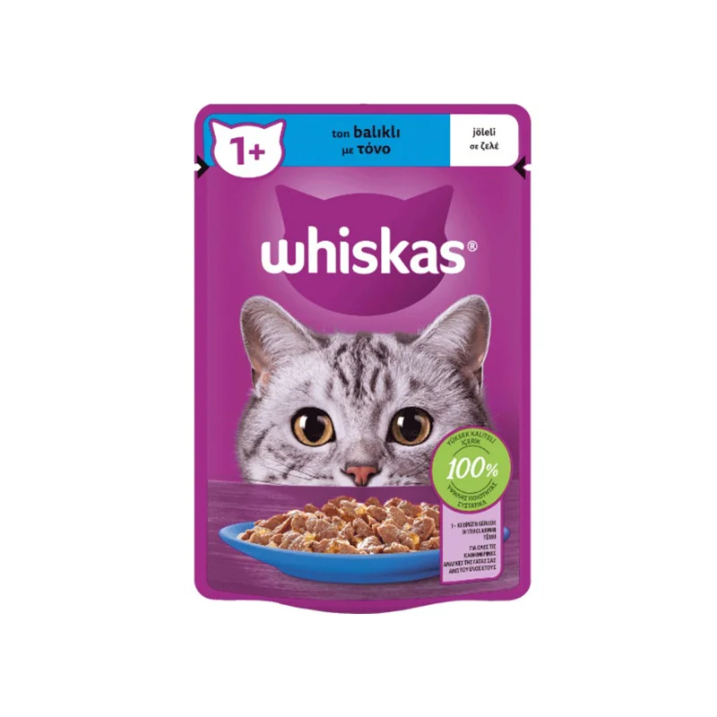 Whiskas τροφή γάτας με τόνο σε ζελέ 85g