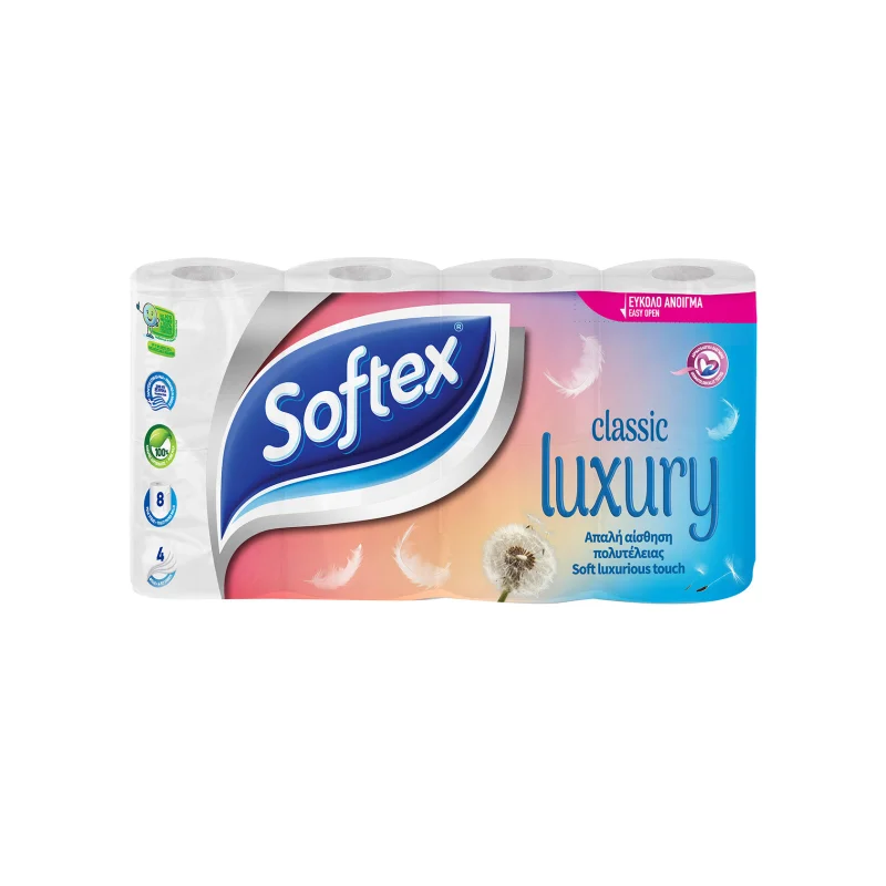 Softex Luxury classic ρολό χαρτί υγείας 8x90g