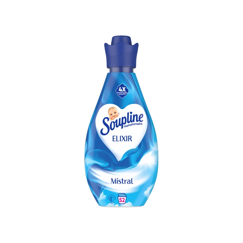 Soupline Elixir μαλακτικό ρούχων συμπυκνωμένο mistral 730ml 52μεζ