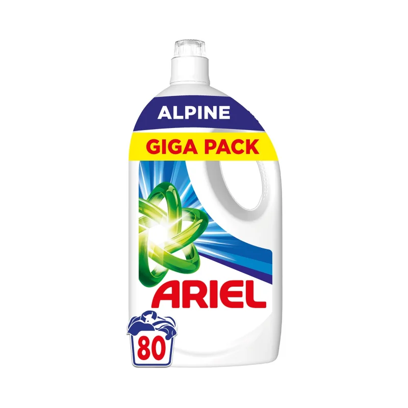 ARIEL Απορρυπαντικό Ρούχων Υγρό Alpine 80 πλύσεις