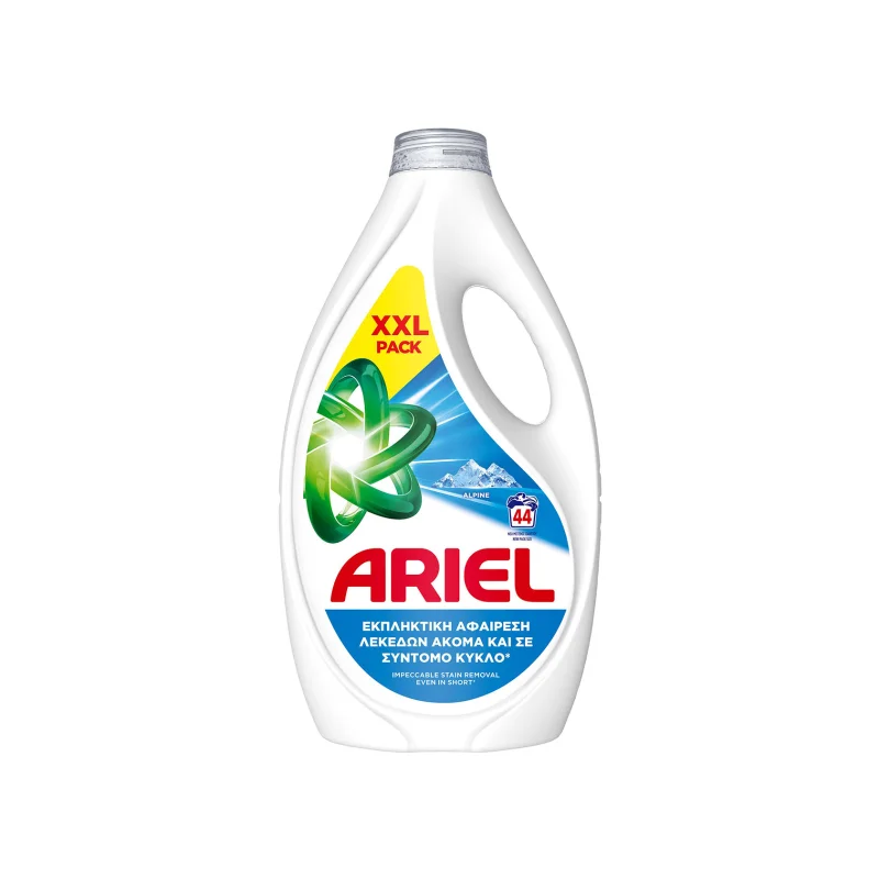 Ariel υγρό απορρυπαντικό πλυντηρίου ρούχων alpine 1980 ml 44μεζ