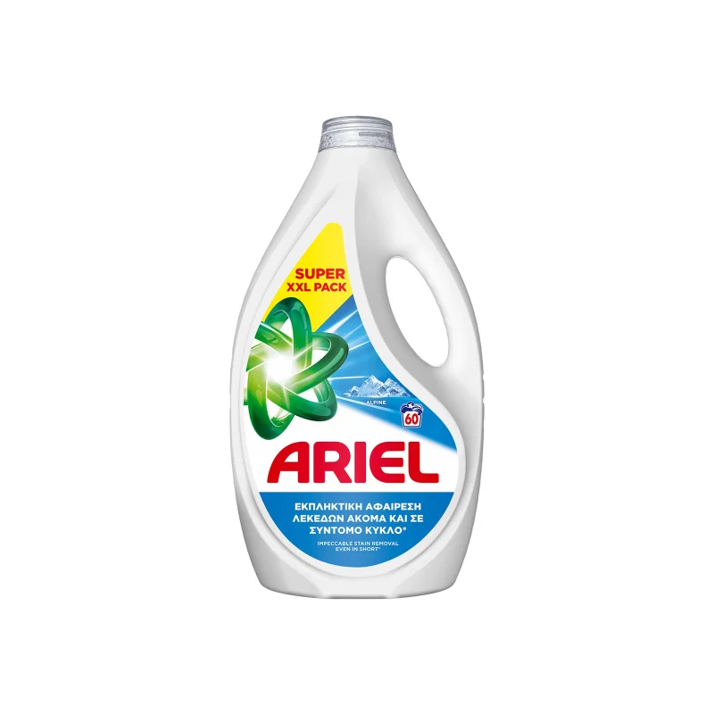 Ariel υγρό απορρυπαντικό ρούχων alpine 60μεζ
