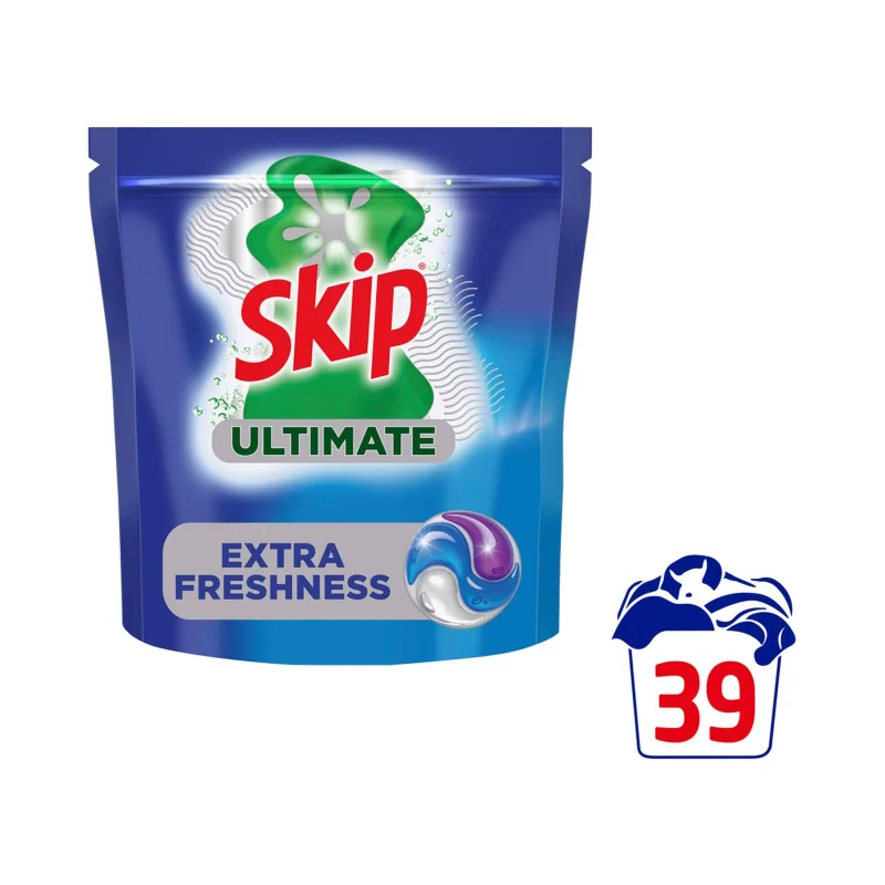 SKIP Ultimate Απορρυπαντικό Πλυντηρίου Ρούχων Extra Freshness 39 κάψουλες
