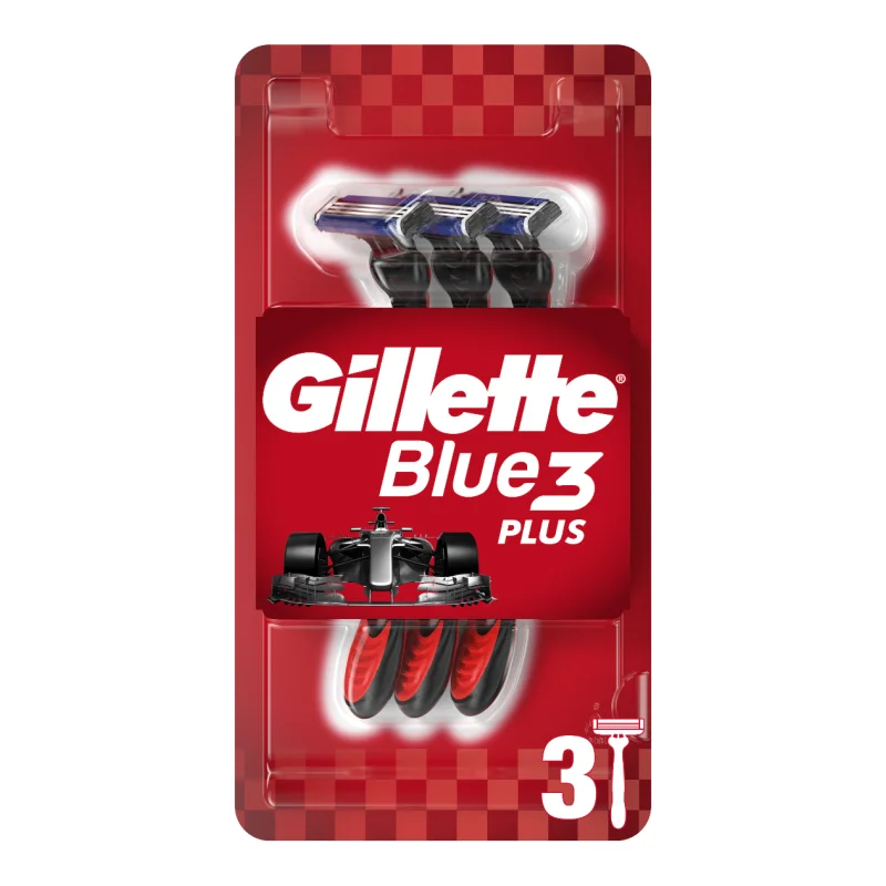 GILLETTE Ξυραφάκια μιας Χρήσης Blue3 Plus Red 3τεμ,